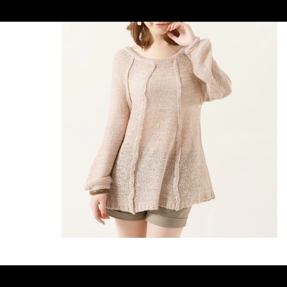 Sequin Knitted Long Sleeve Tunic